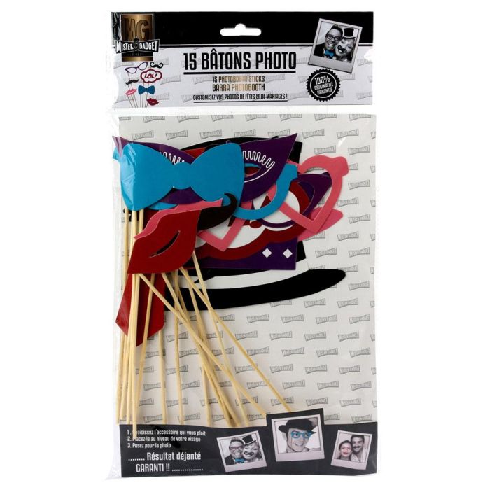Mister Gadget Juego 15 Palitos Foto Postureo con Accesorios para Fiestas y Eventos 0 Mister Gadget Juego 15 Palitos Foto Postureo con Accesorios para Fiestas y Eventos 0