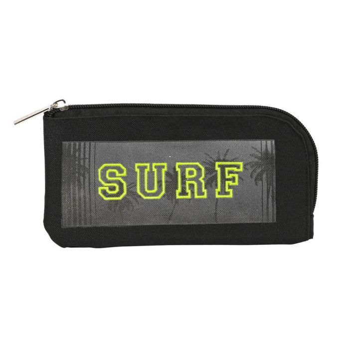 Estuche Escolar Safta Surf Negro (23 x 11 x 1 cm)