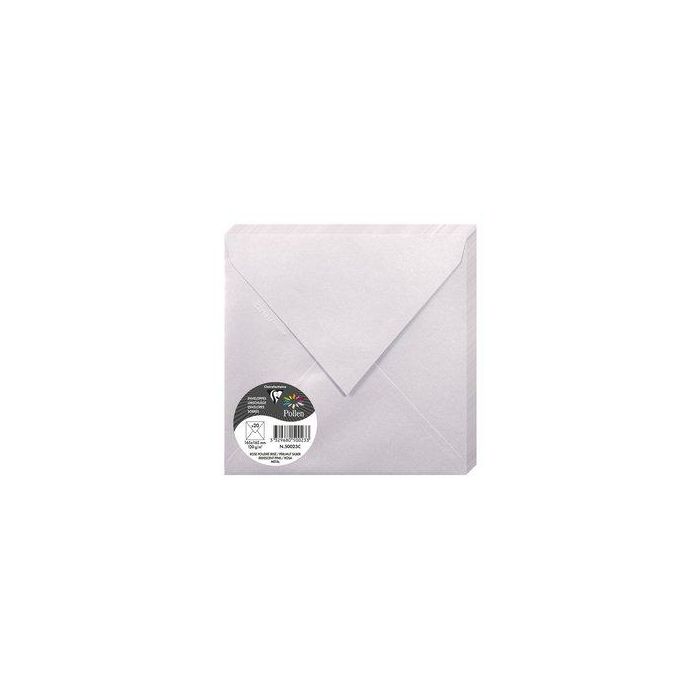 Sobre Clairefontaine Pollen 165X165 120G Rosa Metalizado Paquete De 20