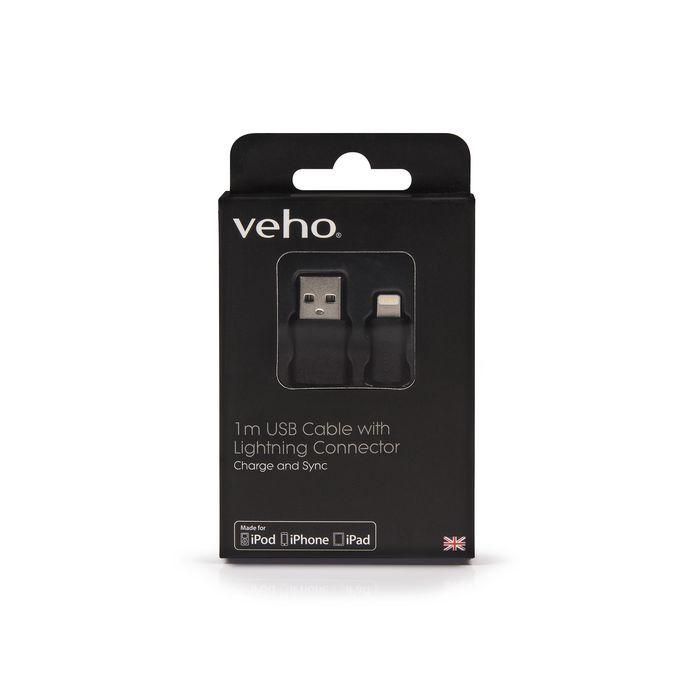 Veho VPP-501-1M Cable Lightning Pebble Certificado MFi Apple para Dispositivos Apple con Conector Lightning 1m Negro Goma Tacton Tacto Suave 3 Veho VPP-501-1M Cable Lightning Pebble Certificado MFi Apple para Dispositivos Apple con Conector Lightning 1m Negro Goma Tacton Tacto Suave 3