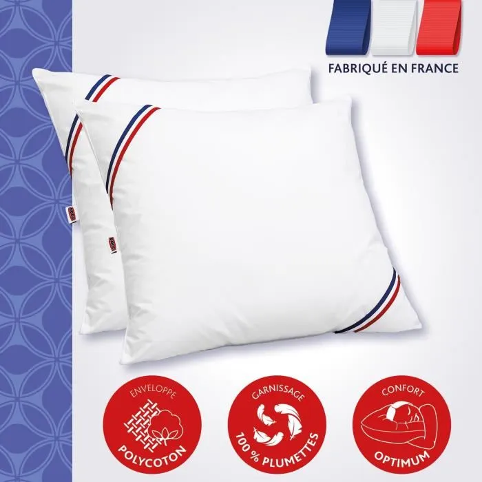 Dodo MERIBEL Set de 2 Almohadas Plumettes 60x60cm 5