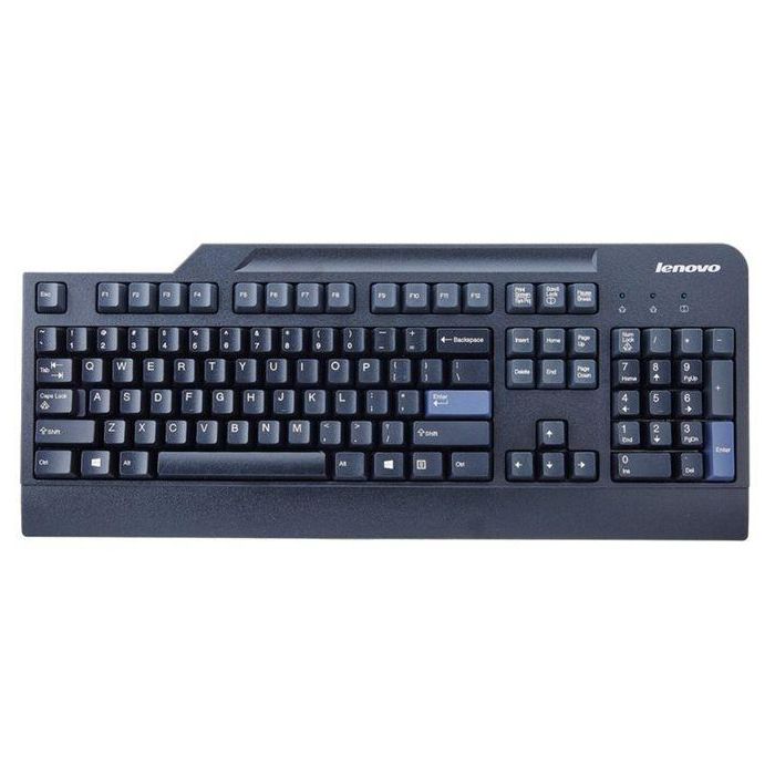 Lenovo Teclado USB Preferred Pro Business Black U.S. English, reposamuñecas extraíble, inclinación ajustable y 104 teclas silenciosas