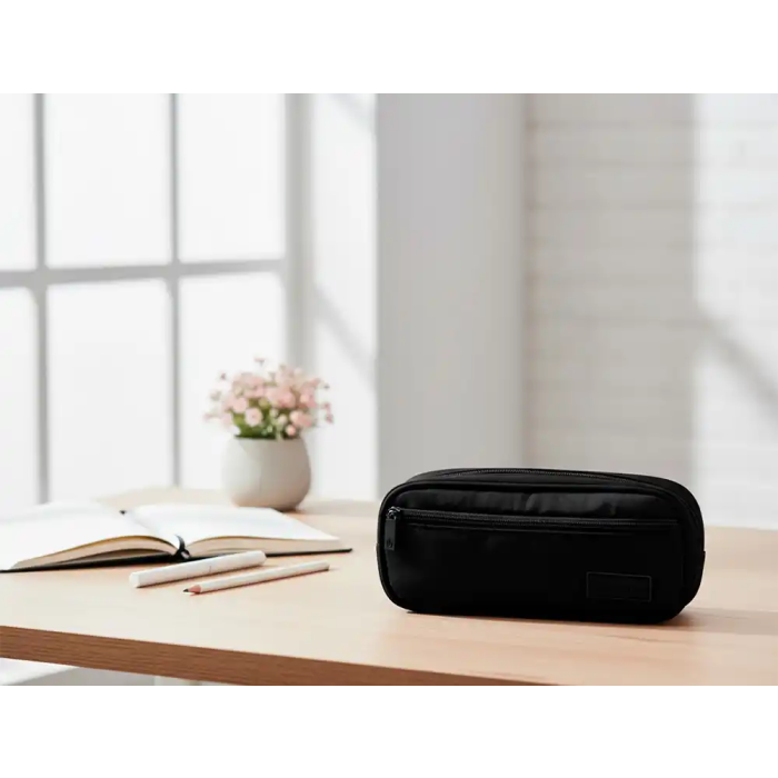 Liderpapel Estuche Portatodo Duo 2 Cremalleras Negro 220x90x50 mm 6