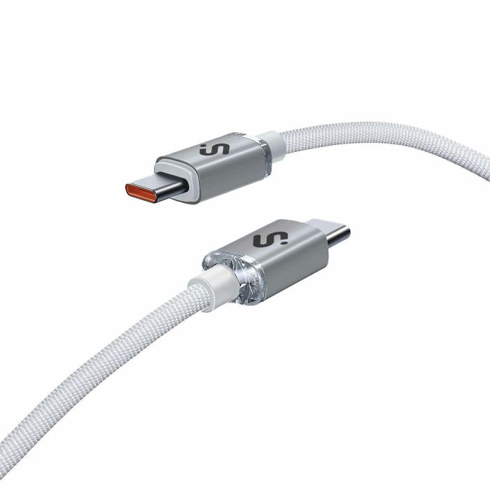 Cable USB-C a USB-C Subblim OPTIMUS Blanco 1 m 15