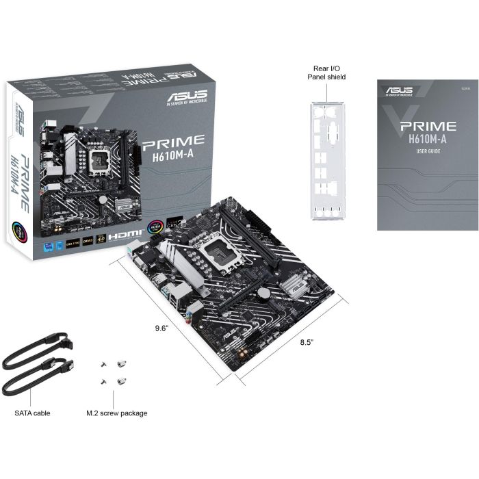 ASUS PRIME H610M-A-CSM 90MB1G20-M0EAYC Placa Base Intel H610 LGA 1700 micro ATX DDR5 para PC 4