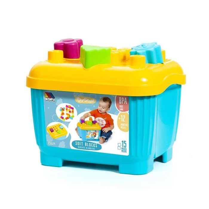 Caja bloques y puzzles blandos con 15 piezas. 5 Caja bloques y puzzles blandos con 15 piezas. 5