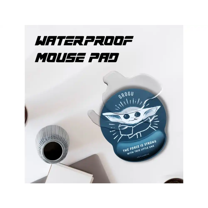 Wondee Alfombrilla Ratón Gel Ergonómica Mandalorian Grogu Star Wars Antideslizante Cómoda Lavable 250x20x230 mm 6