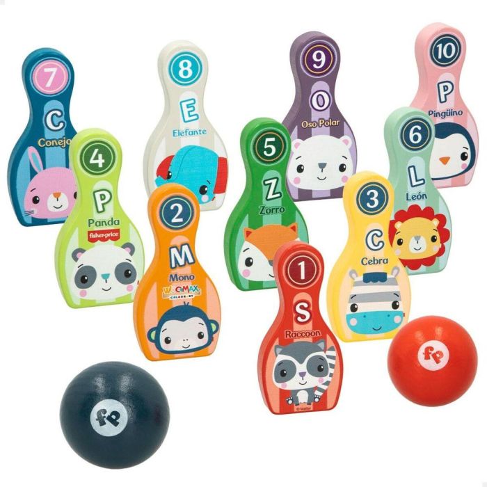 Juego de Bolos Fisher Price Animales (6 Unidades) 6 Juego de Bolos Fisher Price Animales (6 Unidades) 6