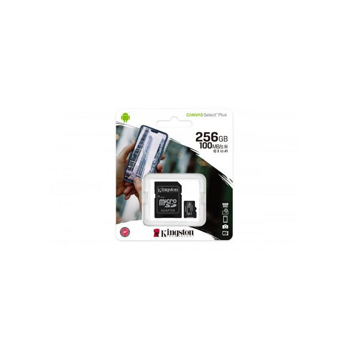 Kingston Tarjeta De Memoria Micro Sdhc Canvas Select 256 grb C-Adaptador 4 Kingston Tarjeta De Memoria Micro Sdhc Canvas Select 256 grb C-Adaptador 4