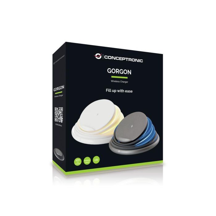 Cargador Inalambrico Conceptronic Gorgon02 W Qi 10 W 2 Cargador Inalambrico Conceptronic Gorgon02 W Qi 10 W 2