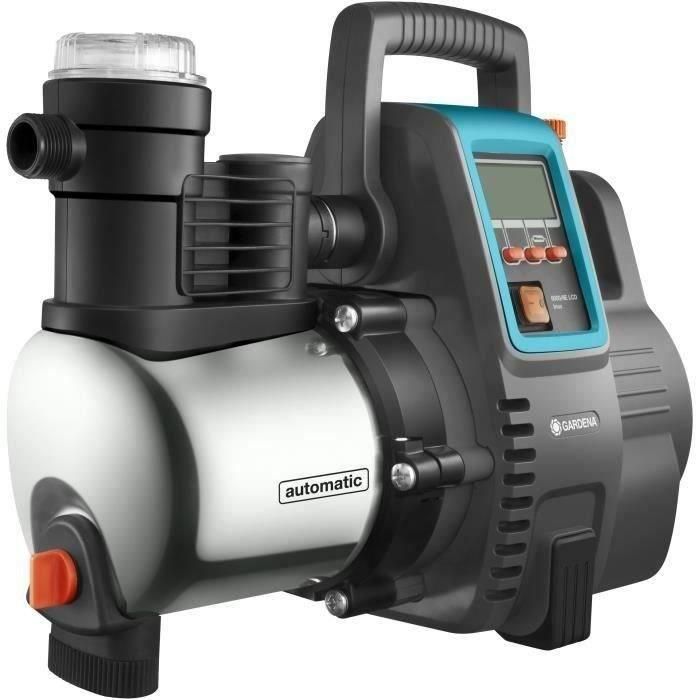 Gardena 6000/6E 1760-20 Bomba automática de superficie Premium inox para hogar y jardín con pantalla LCD 1