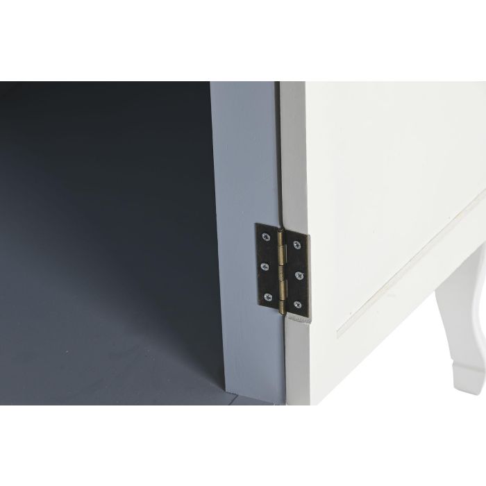 DKD Home Decor Vitrina Mediterraneo Bayona 2023 Blanco Azul Celeste Madera Cristal 44 x 199 x 141.5 cm 8