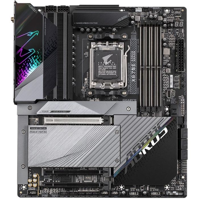 Gigabyte X670E AORUS MASTER AM5 Placa Base DDR5 para AMD Ryzen 9000 Series CPUs hasta 8000MHz Wi-Fi 6E 2.5GbE LAN 1 Gigabyte X670E AORUS MASTER AM5 Placa Base DDR5 para AMD Ryzen 9000 Series CPUs hasta 8000MHz Wi-Fi 6E 2.5GbE LAN 1