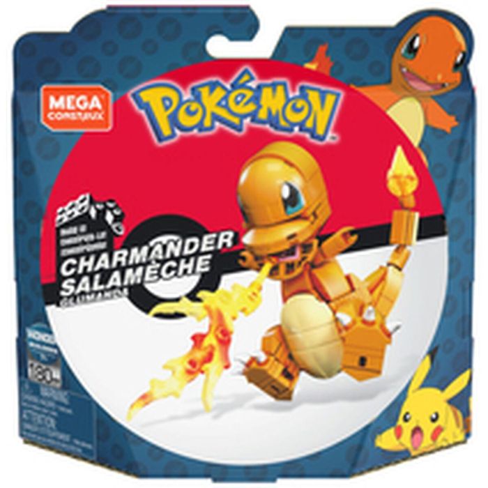 Mega Construx Pokémon Salameche: Figura de Construcción Articulada para Recrear Batallas, Tipo Fuego, 180 Piezas 10