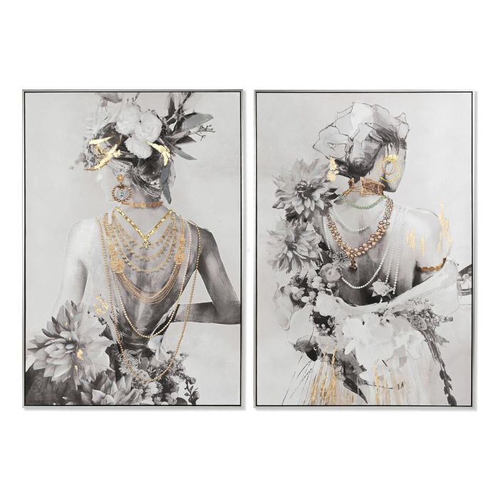 Cuadro Home ESPRIT Mujer 80 x 3,5 x 120 cm (2 Unidades) Cuadro Home ESPRIT Mujer 80 x 3,5 x 120 cm (2 Unidades)