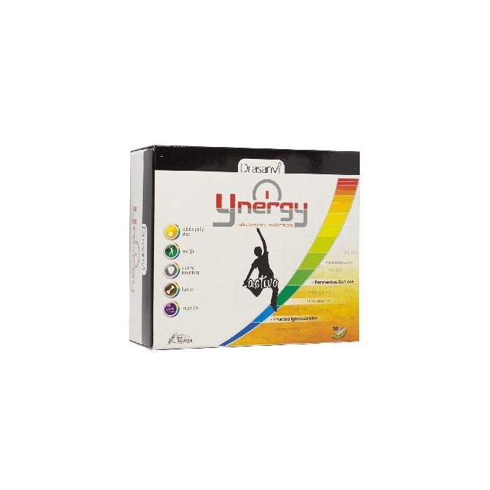 DRASANVI Ynergy Activo, Vitaminas, Minerales, Fermentos Lácticos y Fibra, 36 Cápsulas para Adultos, Apto Vegetarianos/Veganos
