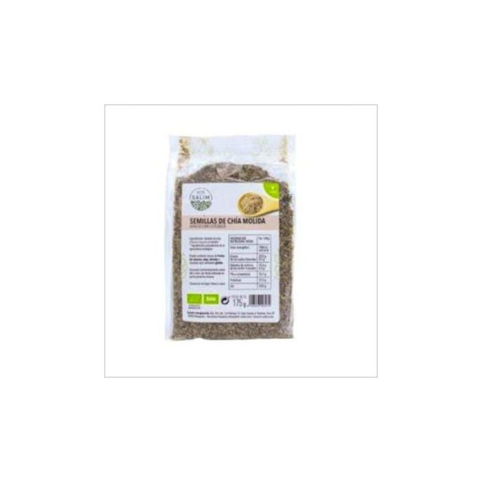 ECO SALIM Semilla de Chía Molida Ecológica 175g - Alimento Vegano Salvia Hispánica