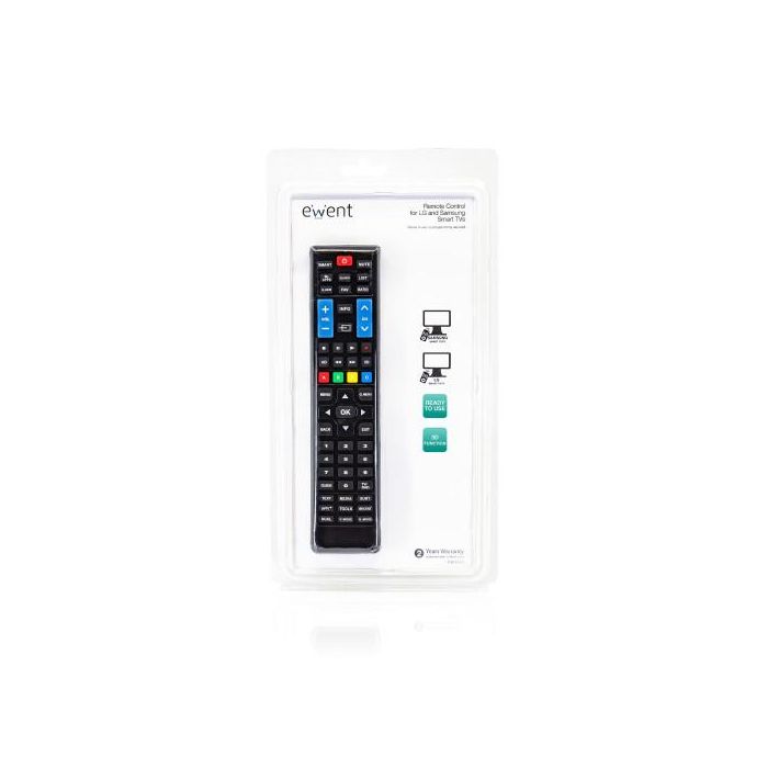 Ewent EW1575 Mando a distancia universal para TV LG y Samsung, compatible con Smart TV y 3D, listo para usar, Negro. 5 Ewent EW1575 Mando a distancia universal para TV LG y Samsung, compatible con Smart TV y 3D, listo para usar, Negro. 5