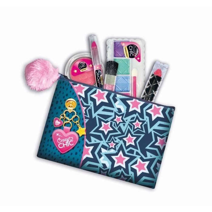 Clementoni Crazy Chic - Pocket de maquillaje lavable - Contiene 5 productos de maquillaje Clementoni Crazy Chic - Pocket de maquillaje lavable - Contiene 5 productos de maquillaje