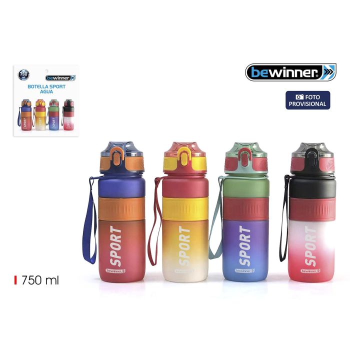 Bewinner Botella Sport Agua Multicolor 750 ml (12 Unidades)