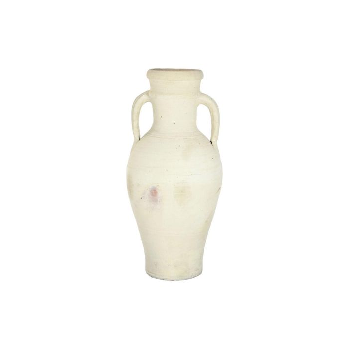 DKD Home Decor Ánfora Mediterránea de Terracota Artesanal 40x40x100 cm Colección Jerba, con 2 asas y boca de 21 cm 1