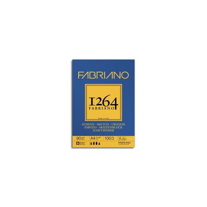 Bloc De Dibujo Fabriano 1264 Esbozo Encolado Grano Natural A4 90G 100H (Set de 5) Bloc De Dibujo Fabriano 1264 Esbozo Encolado Grano Natural A4 90G 100H (Set de 5)