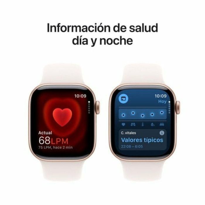 Apple Watch Series 10 GPS, 42 mm Caja de Aluminio en Oro Rosa con Pulsera Deportiva - A2997, Resistente al Agua, GPS, Monitor de Ritmo Cardíaco, iOS 5 Apple Watch Series 10 GPS, 42 mm Caja de Aluminio en Oro Rosa con Pulsera Deportiva - A2997, Resistente al Agua, GPS, Monitor de Ritmo Cardíaco, iOS 5