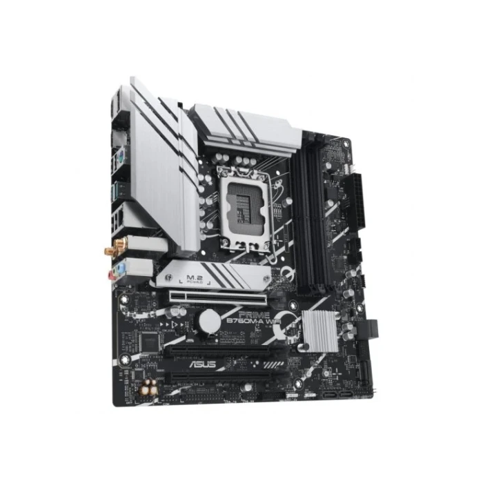 Placa Asus Prime B760M-A Wifi,Intel,1700,B760,4Ddr5,128Gb,2Hdmi+Dp,4Sata+2M.2,2Usb 3.2+Usb-C,2.5Gb+Wifi6E+Bt5.2,Matx 1