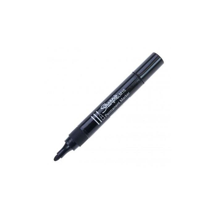 Sharpie Marcador Permanente Negro M15 Punta Redonda 12 Ud