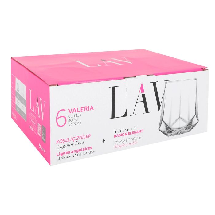 Set de 6 vasos Valeria 400 cc - Lav (8 Cajas) 3 Set de 6 vasos Valeria 400 cc - Lav (8 Cajas) 3