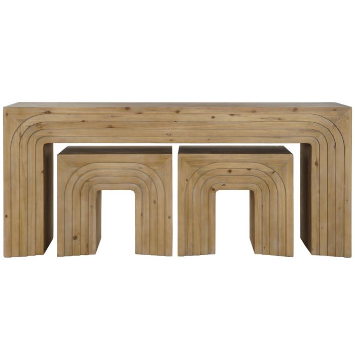 Consola Moderno DKD Home Decor Natural 40 x 80 x 180 cm Set de 3