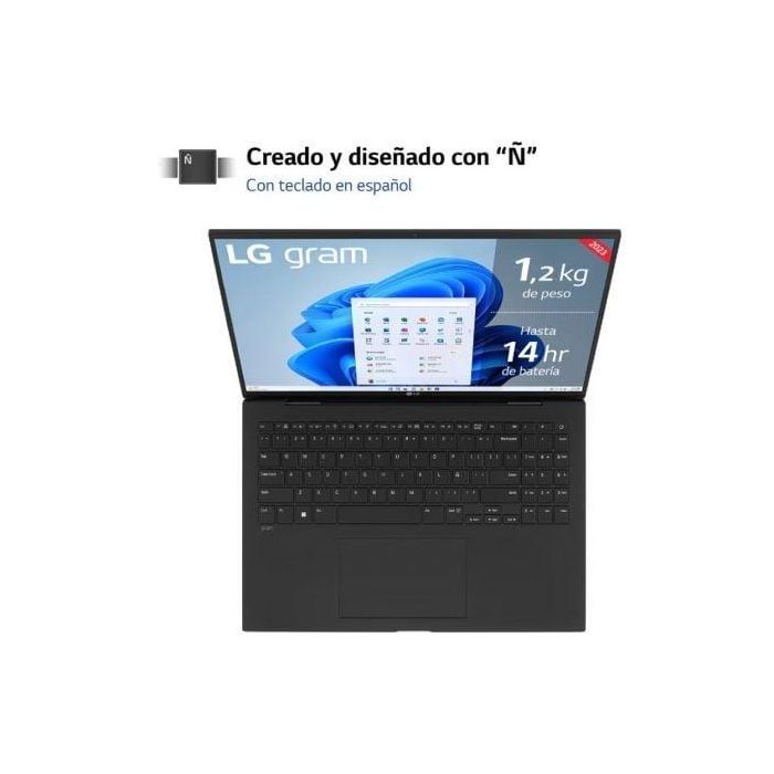 LG Gram 16Z90R-E.AD78B Portátil Intel Core i7-1360P 32GB RAM 1TB SSD GeForce RTX 3050 16" WQXGA Windows 11 22.5h Autonomía 1 LG Gram 16Z90R-E.AD78B Portátil Intel Core i7-1360P 32GB RAM 1TB SSD GeForce RTX 3050 16" WQXGA Windows 11 22.5h Autonomía 1