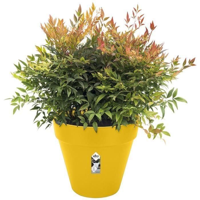 Loft Urban Round Pot - Plastic - Pilled - Tank - con ruedas - Ø40 - Ocher 2 Loft Urban Round Pot - Plastic - Pilled - Tank - con ruedas - Ø40 - Ocher 2