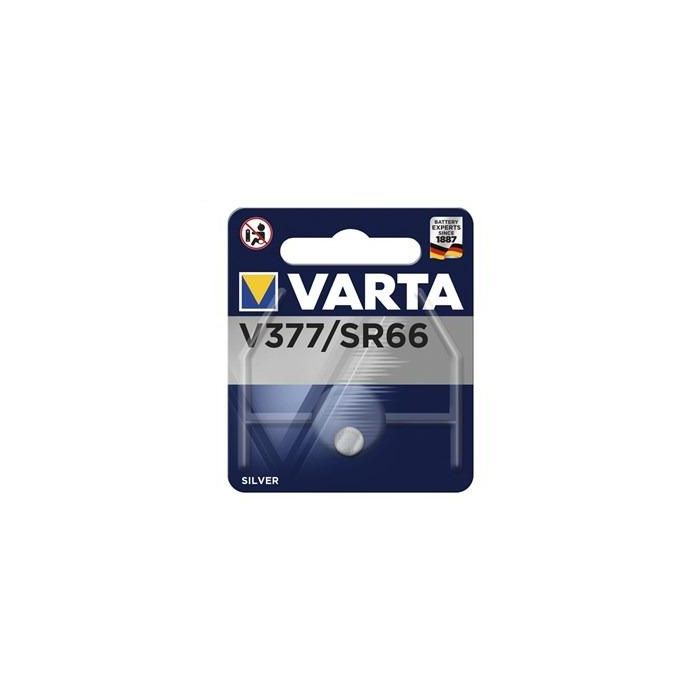 Varta 377101401 Pila Botón Óxido de Plata V377/SR66 1.55V 21mAh 1ud
