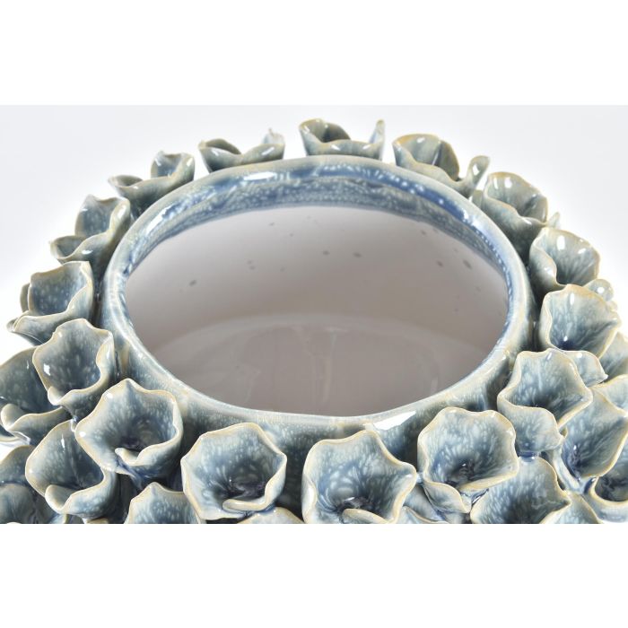 DKD Home Decor Jarrón de Gres Rosa Turquesa Estilo Mediterráneo - Detalles de Flor, 22x22x13 cm (Pack 2 Unidades) 2 DKD Home Decor Jarrón de Gres Rosa Turquesa Estilo Mediterráneo - Detalles de Flor, 22x22x13 cm (Pack 2 Unidades) 2