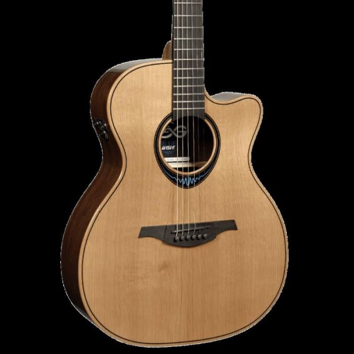 LAG Guitarra Acústica Auditorium Cutaway A/E Blue Wave 2 Lag