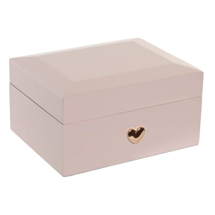 DKD Home Decor Joyero Romantico Rosa Madera con Espejo Musical 14 x 9.5 x 18 cm 3 DKD Home Decor Joyero Romantico Rosa Madera con Espejo Musical 14 x 9.5 x 18 cm 3