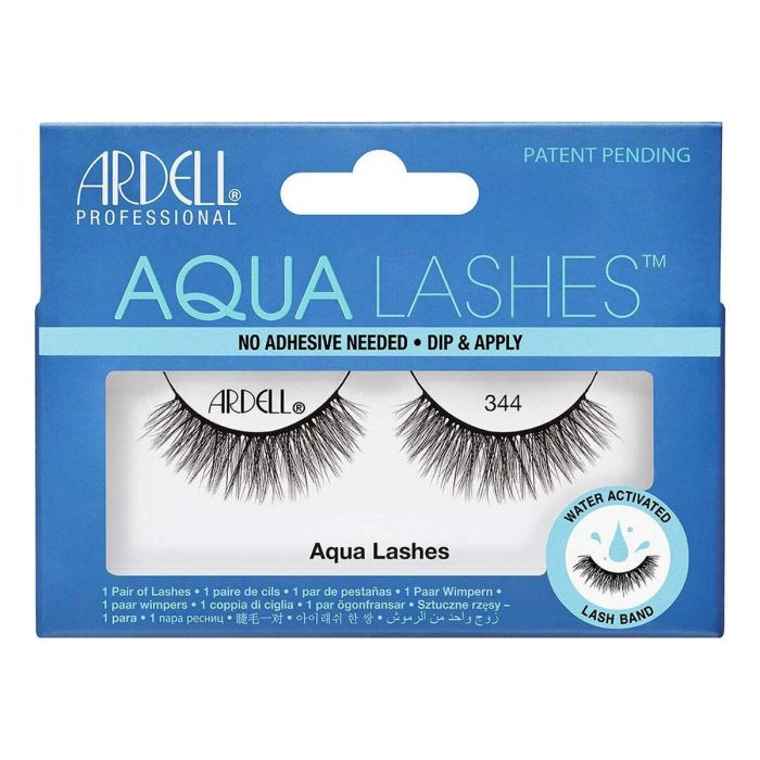 Ardell Pestañas Postizas Aqua Lashes #344 Sin Pegamento Aplicables con Agua 1 Unidad 1