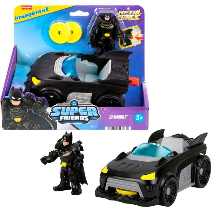 Fisher-Price Figura Batman Dc Metal Force C/Coche Jfj68 Imaginext 1