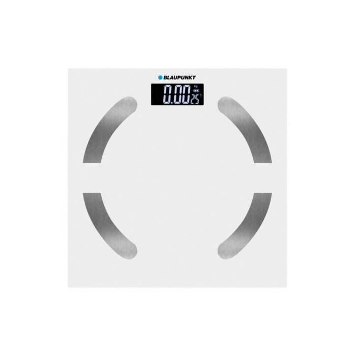 Blaupunkt BP5009 Báscula de Baño Digital Extraplana Blanca con Superficie de Cristal e Indicador de Temperatura