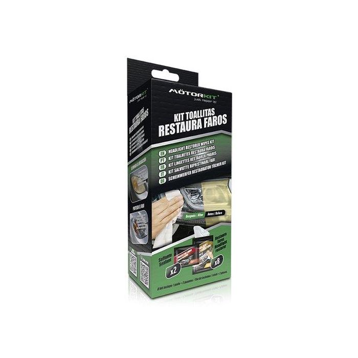 Motorkit Cs48 MOT1004 Kit Toallitas Restaurador Faros Coche Elimina Amarilleo, Oxidación y Arañazos en Plástico PC (2 Faros) Motorkit Cs48 MOT1004 Kit Toallitas Restaurador Faros Coche Elimina Amarilleo, Oxidación y Arañazos en Plástico PC (2 Faros)
