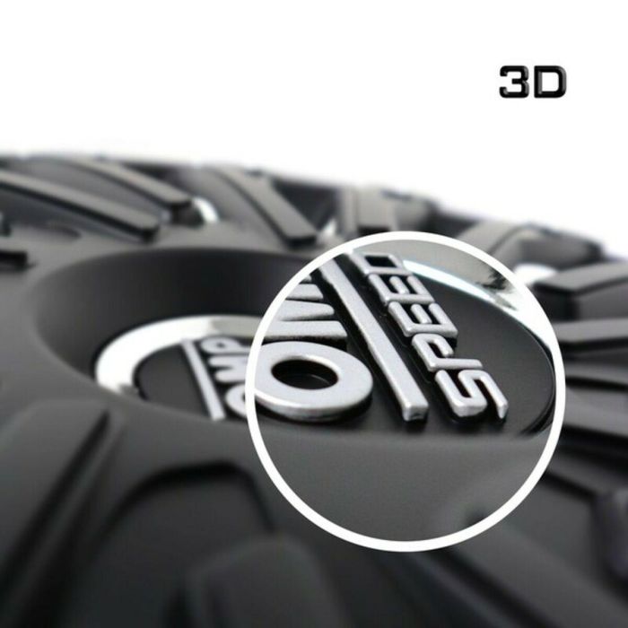 Tapacubos OMP Stinger Speed Negro Plateado 15" (4 uds) 7 Tapacubos OMP Stinger Speed Negro Plateado 15" (4 uds) 7