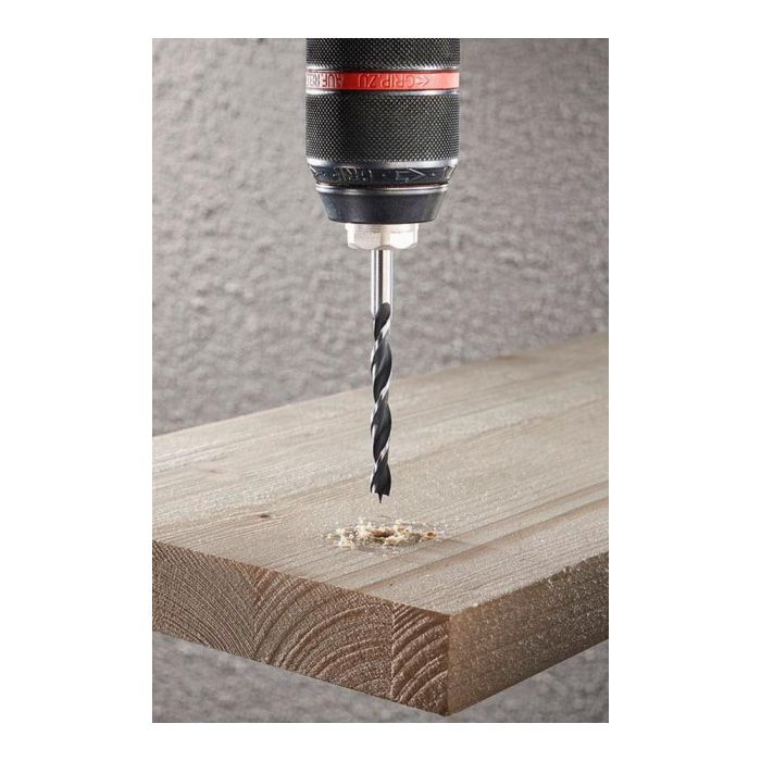 Wolfcraft Broca espiral para madera blanda, acero al cromo-vanadio, Ø6x93 mm, longitud de trabajo 60 mm 1 Wolfcraft Broca espiral para madera blanda, acero al cromo-vanadio, Ø6x93 mm, longitud de trabajo 60 mm 1