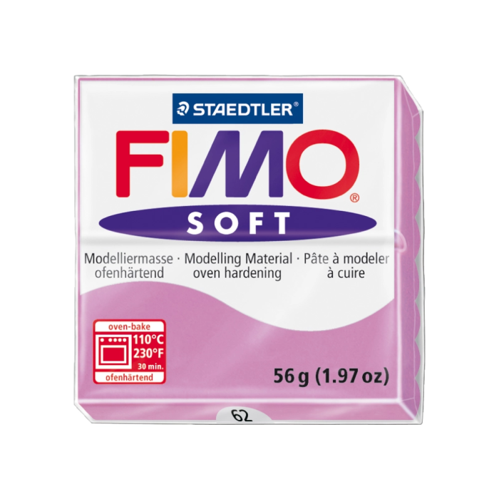 Staedtler Pasta de modelar Fimo Soft 57 gr Blanda y Suave Color Violeta Claro 1