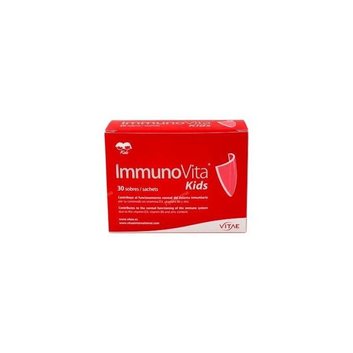 VITAE Immunovita Kids 30 Sobres - Contribuye al Sistema Inmunitario con Vitamina D3, B6 y Zinc