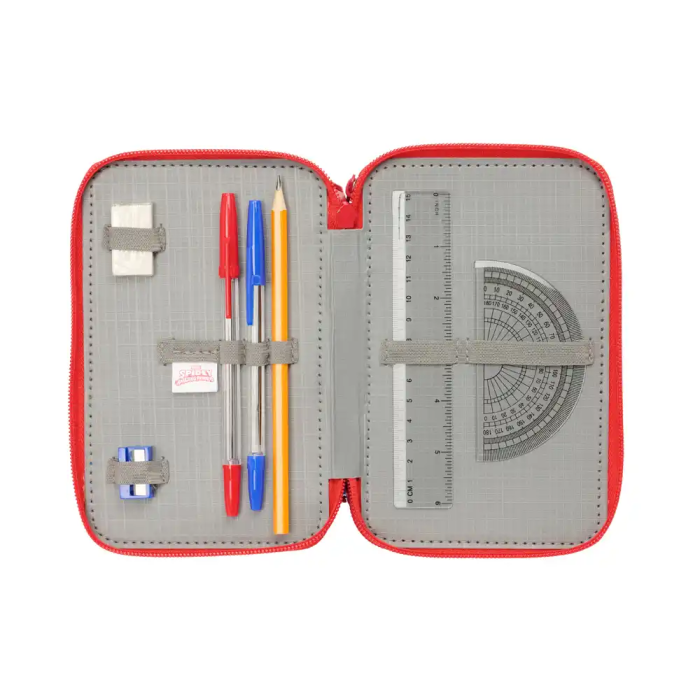 Safta Plumier Triple Spidey 37 Pcs 12,5x19,5x5,5cm 3