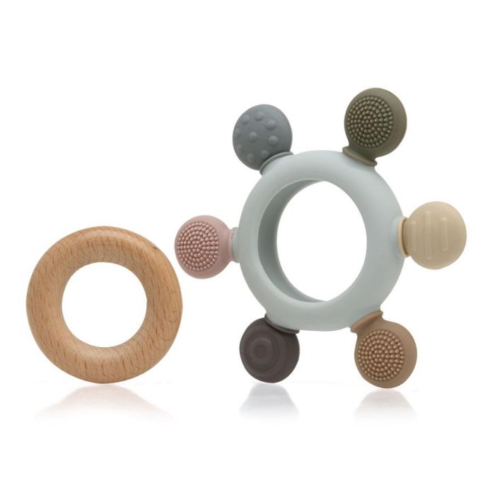 KioKids Mordedor Madera y Silicona Estrella Ecofriendly +3 Meses 5