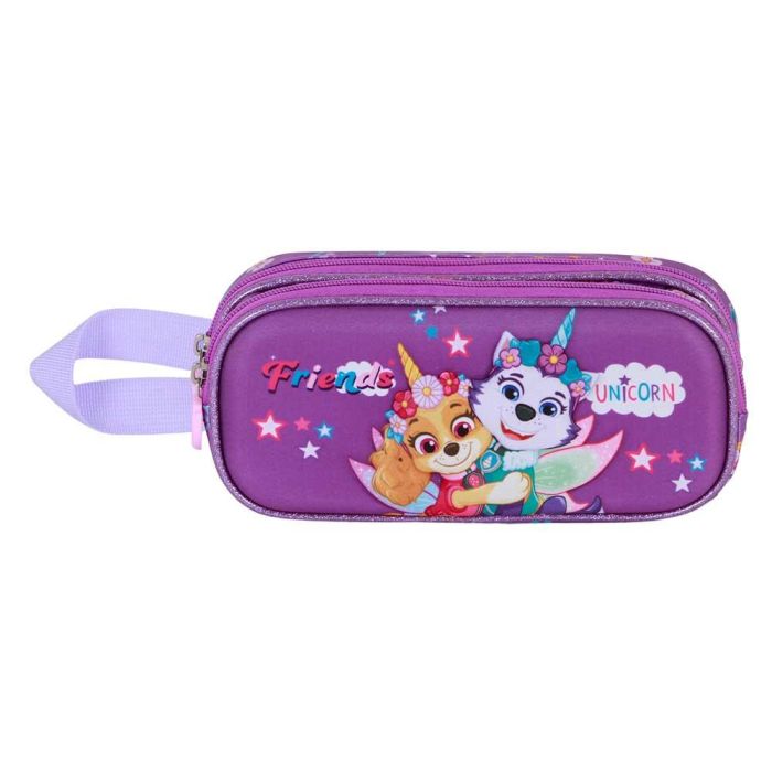 Paw Patrol La Patrulla Canina Estuche Portatodo 3D Doble Magic con relieve, 2 compartimentos, lila 1 Paw Patrol La Patrulla Canina Estuche Portatodo 3D Doble Magic con relieve, 2 compartimentos, lila 1