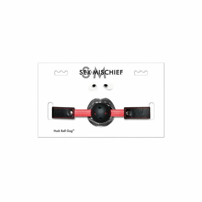 Mordaza Sportsheets BDSM Negro Negro/Rojo Mordaza Sportsheets BDSM Negro Negro/Rojo