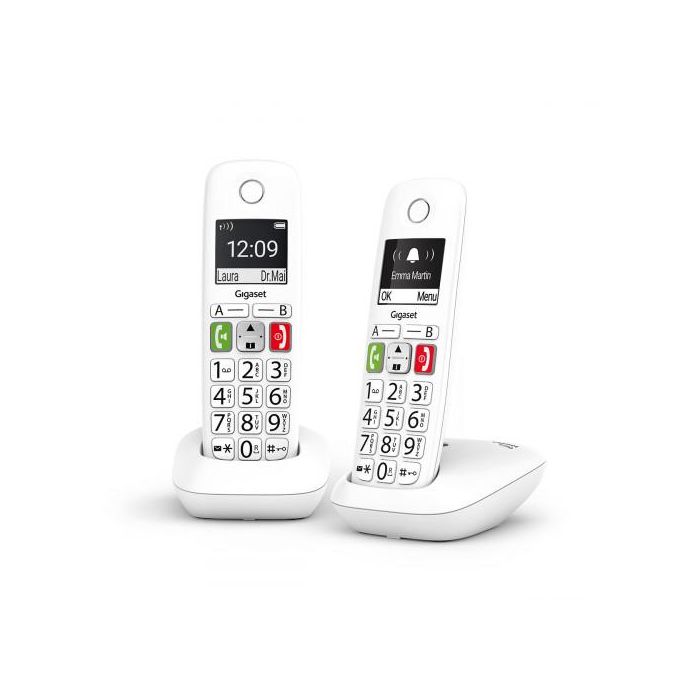 Gigaset E290 Duo Teléfono DECT/analógico Identificador de llamadas Blanco 1 Gigaset E290 Duo Teléfono DECT/analógico Identificador de llamadas Blanco 1
